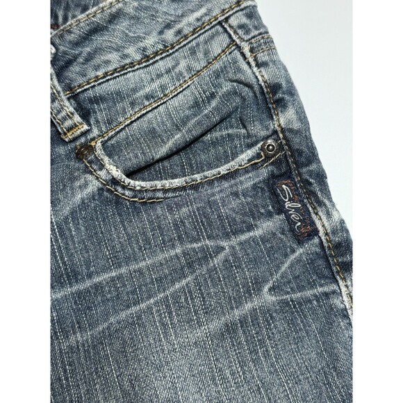 Silver Jeans Co. Women’s Bootcut Jeans 26L Cindy Aiko Y2K Hipster Distressed Hem - Picture 8 of 15